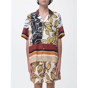 Floral Cotton Bowling Shirt Nom With Short Sleeves And Rever Collar
